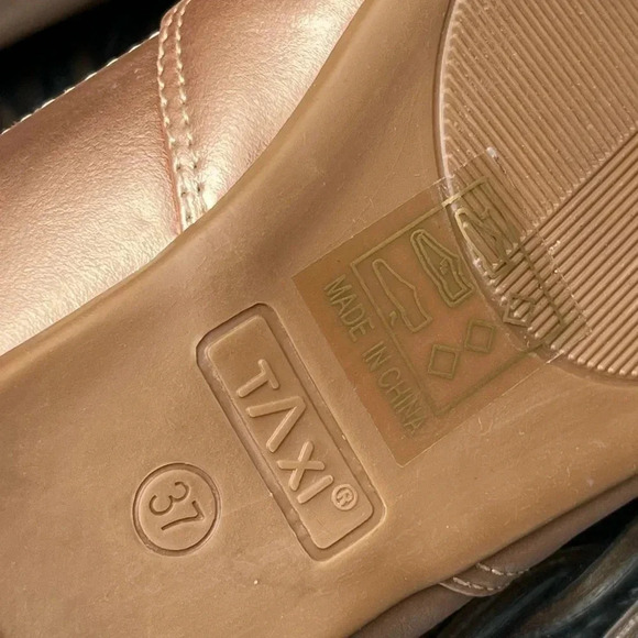 TAXI Alexia Pointed Toe Flats Rose Gold - Picture 8 of 13